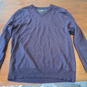 Club Room Purple V-Neck Merino Sweater